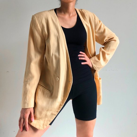 Vintage Ann Taylor cream 100% wool blazer - Picture 5 of 7